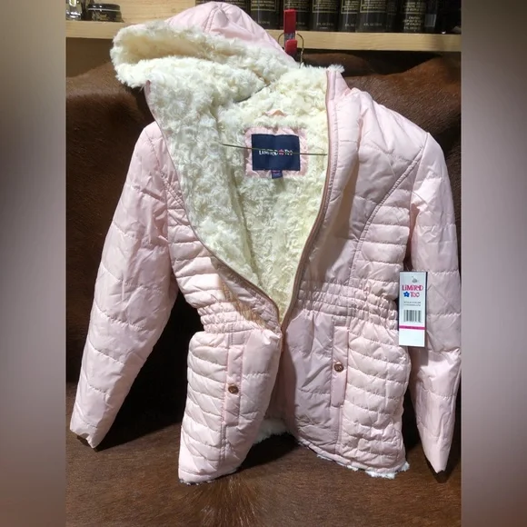 Girl’s New w tags, Limited Too Coat, Size 10-12, hood, zipper, below waist - Picture 3 of 4